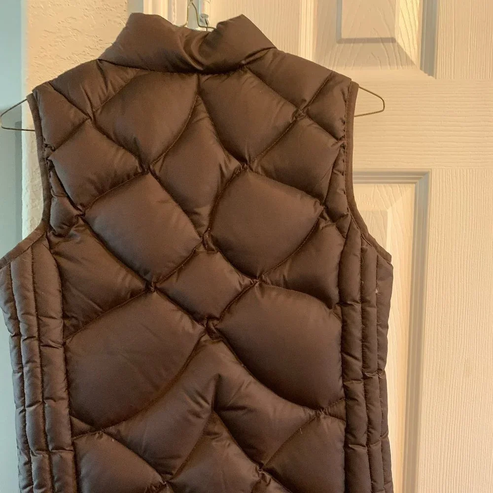 L.L. Bean Down zip up brown vest M